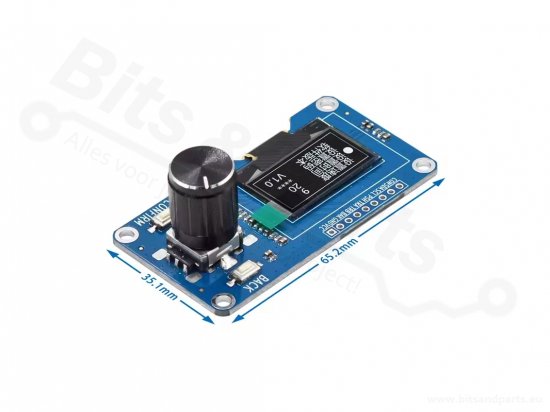 Display OLED 128x160 1,3 Inch I2C Wit met EC11 Rotary Encoder